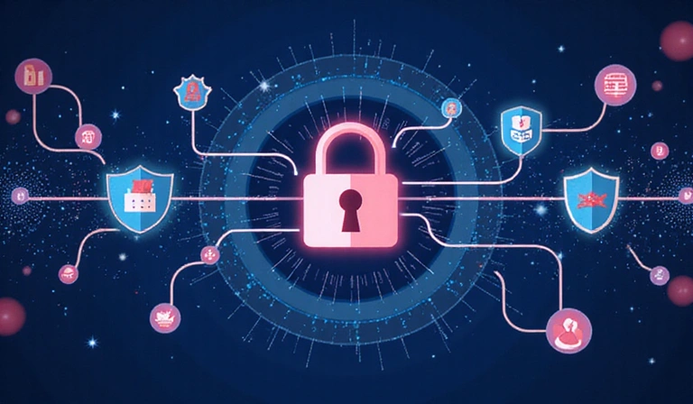 Data privacy and security illustration